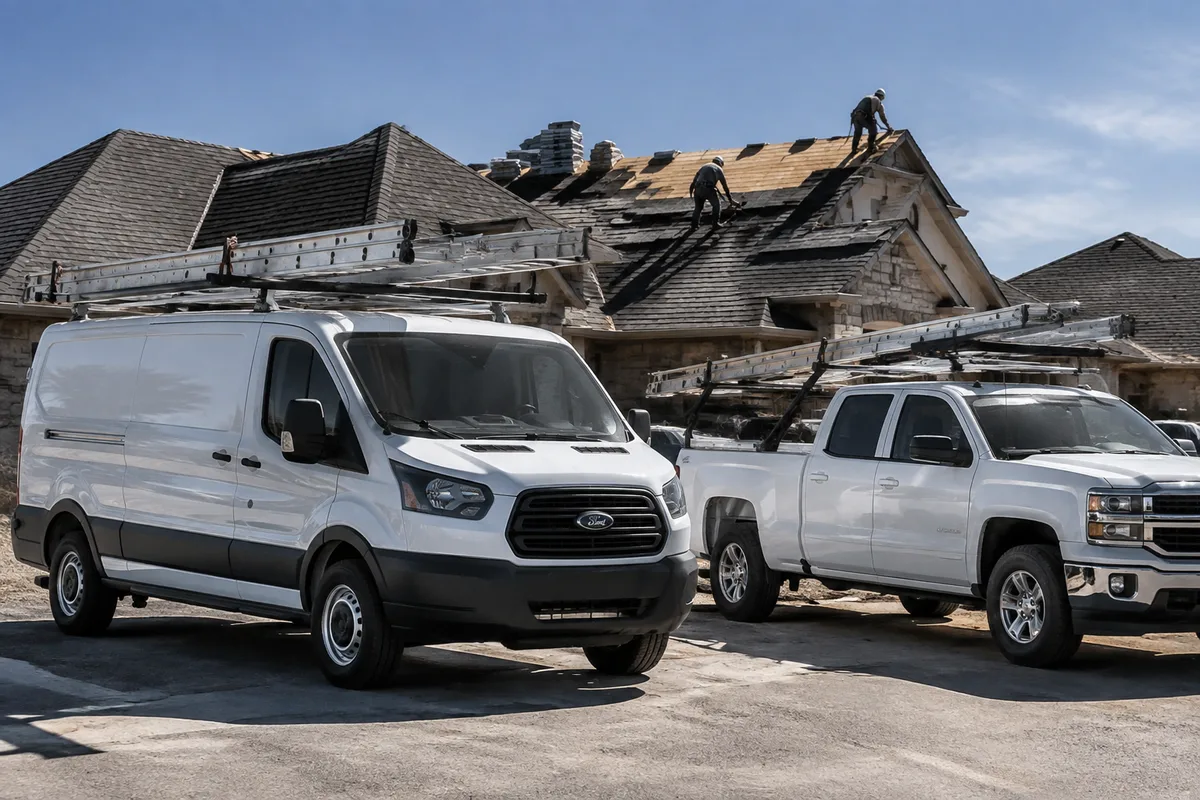 Service Vans & Pickups with Ladder Racks
